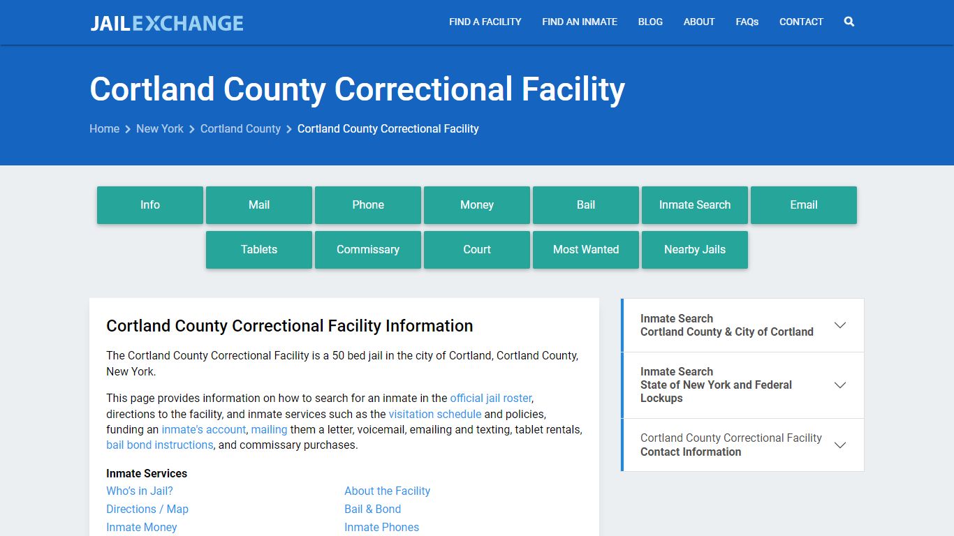 Cortland County Correctional Facility - Jail Exchange